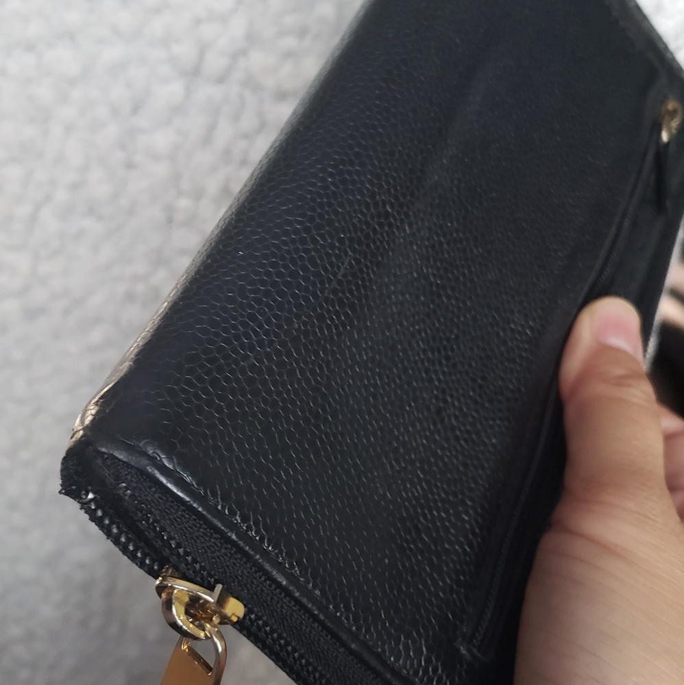 Authentic Pre-owned Chanel Caviar Leather Long Zippy Wallet - Picture 8 of 16